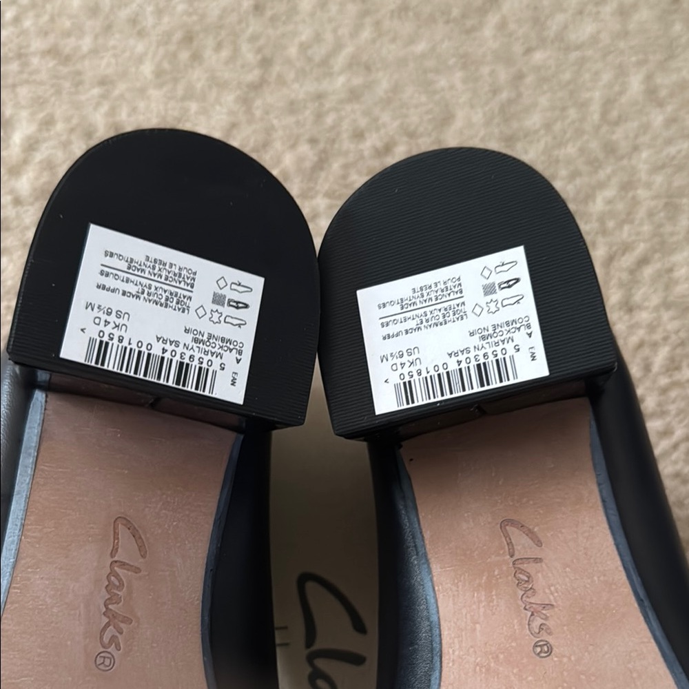 Clarks Black Low Heel Pumps - Picture 6 of 7